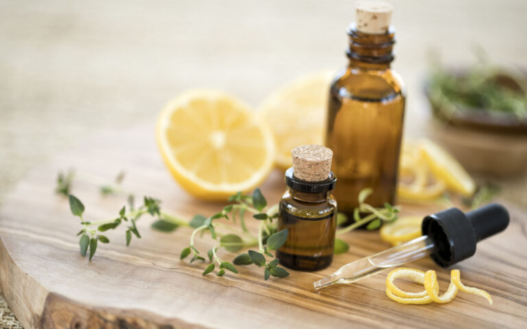 Essential Oils with Thyme and Lemon