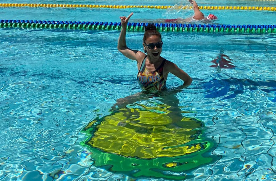 Acquajump: tutte pazze per il training sul tappeto in acqua