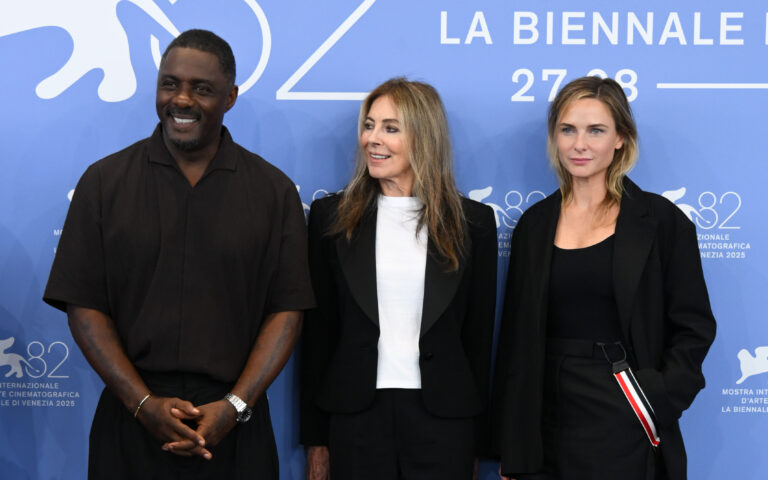 Venezia, 82nd Venice International Film Festival 2025 - Giorno 7,  'A House of Dynamite’ . Nella Foto  Idris Elba, Kathryn Bigelow, Rebecca Ferguson