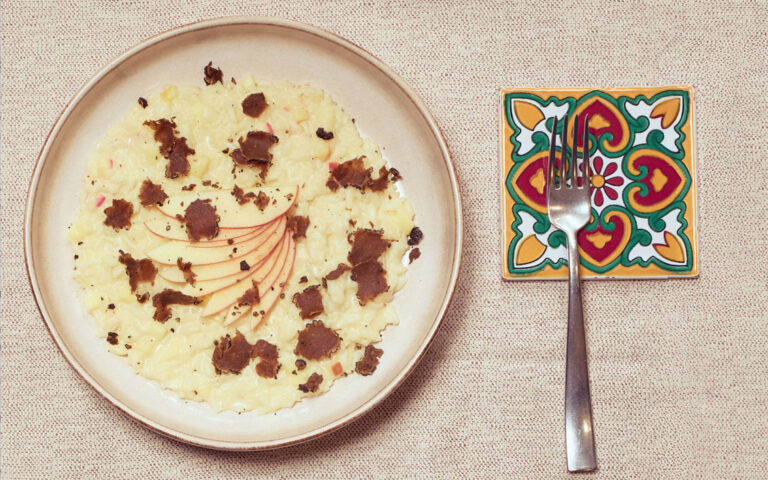 risotto mela Pinova Val venosta e Tartufp d'Alba - Applepairing