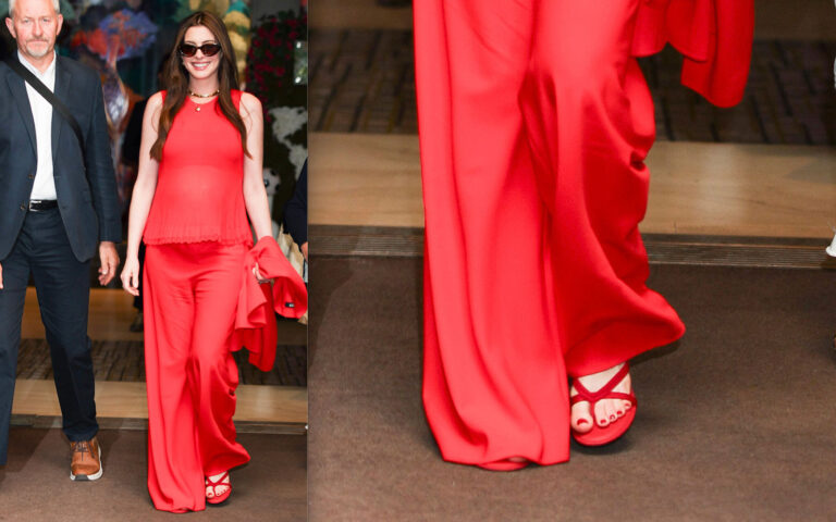 Anne Hathaway in VIVAIA Emeline Anne Hathaway in VIVAIA Emeline