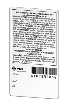 SOLVENTE VACCINI AVI 400MLSACC