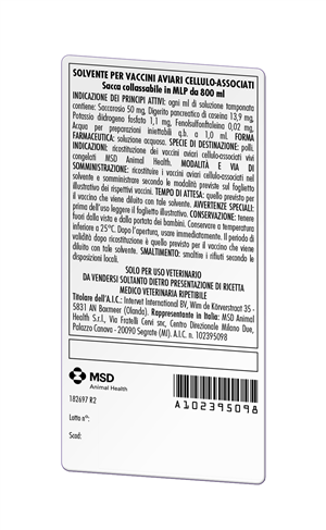SOLVENTE VACCINI AVI 800MLSACC