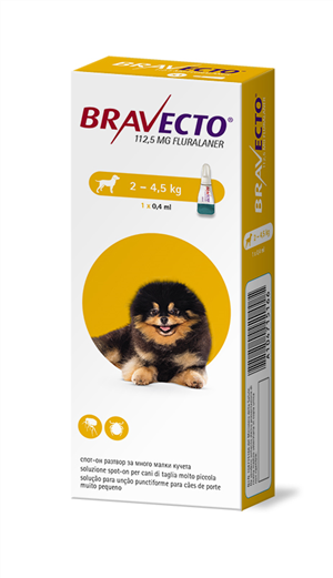 BRAVECTO 1PIP 2-4,5KG CANI