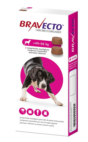 BRAVECTO 2CPR 40-56KG 1400MG