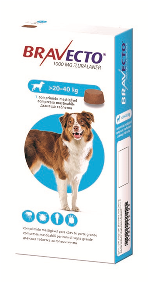 Bravecto Cani: Taglia 20-40 kg - 2 Compresse Masticabili