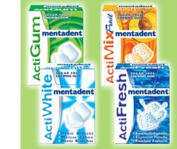 MENTADENT WHITE CHEWING GUM25G