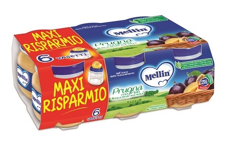 MELLIN OMOG PRUGNA MELA 6X100G