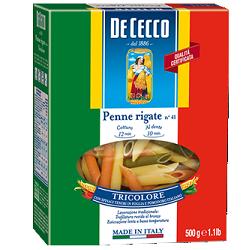 PENNE RIGATE TRICOLORE CEE 500