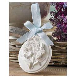 FARFALLA FIORE TONDO GESSO 6PZ