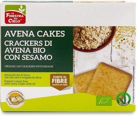 CRACKERS AVENA SESAMO250G BIO