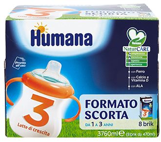 HUMANA 3 SCORTA LIQ 8PZ 470ML