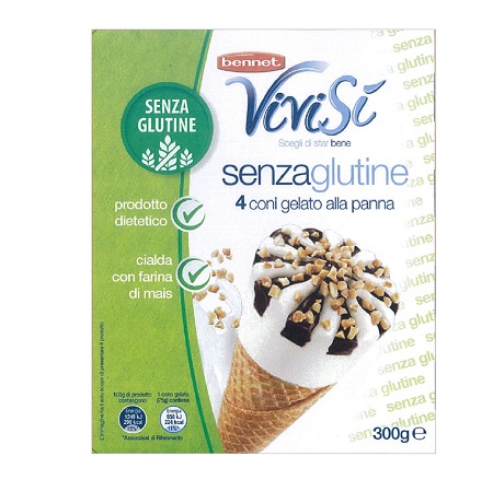 VIVISI GELATO CONO PANNA 4X75G