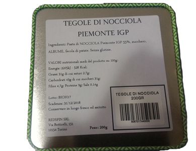 BISCOTTI TEGOLE DI NOCCIOL200G