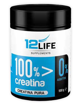 12 LIFE 100% CREATINA 500G