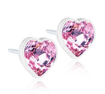 CJ MP HEART 6MM LIGHT ROSE