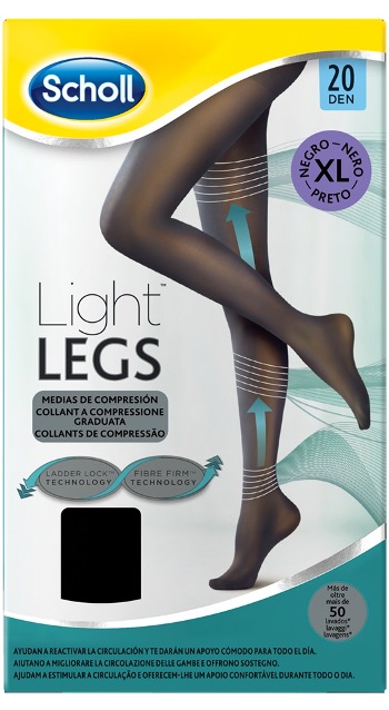 SCHOLL LIGHTLEGS20 DEN XL NERO