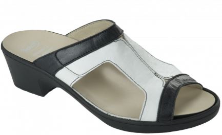 MANIOLA LEATHER W WHI/BLK 36