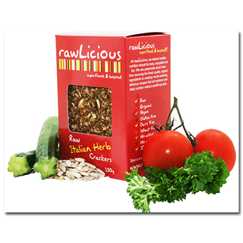 RAWLICIOUS CRACKERS ITALIAN HE