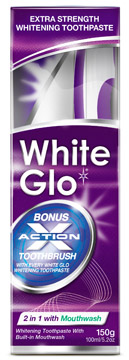 WHITE GLO 2IN1 MOUTHWASH DENTI