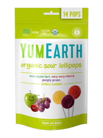 YUMEARTH ORGANIC SOUR POPS 85G