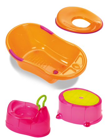 PLEBANI SET BAGNO A ARANCIO