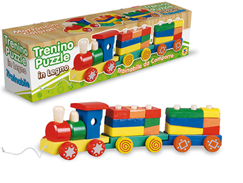 TRENINO PUZZLE IN LEGNO