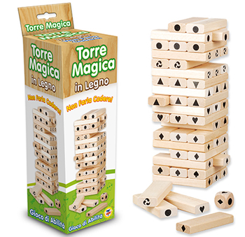 LA TORRE MAGICA LEGNO H22CM