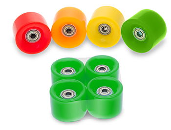 RUOTE FLUO SKATEBOARD 4PZ PVC