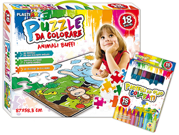 PUZZLE DA COLORARE ANIMALI BUF