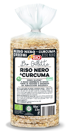 BIO GALLETTE RISO NER/CURC100G