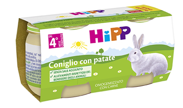 HIPP OMOG CONIGLIO C/PAT 2X80G