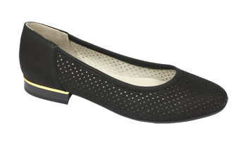 CLORY PERFORATED NUBW BLK 35