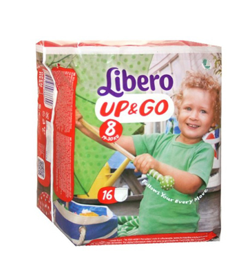 LIBERO UP&GO PANN 8 16PZ