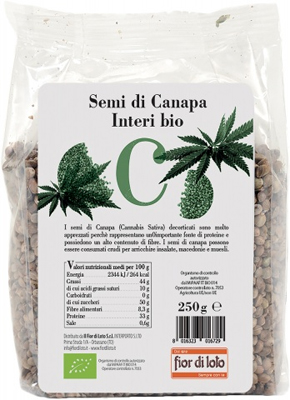 SEMI CANAPA INTERI BIO 250G