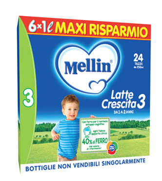 MELLIN LATTE CRESCITA 3 6X1L