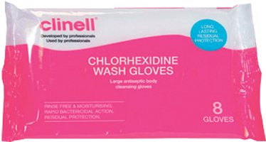 CLINELL 2% CHLOREX WASH GLOVES CLINELL 2% CHLOREX WASH GLOVES