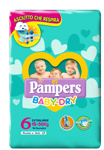 PAMPERS BD DOWNCOUNT XL 14PZ