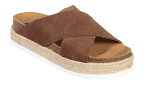 MALINDY CROSS SUEDE W BROWN 35
