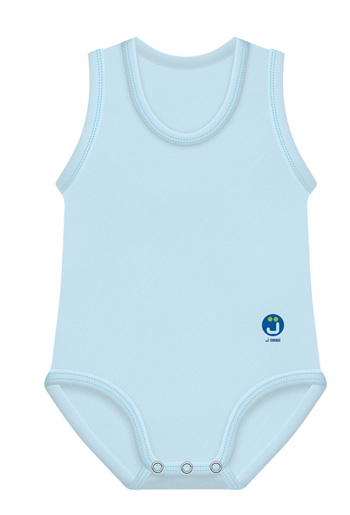 BODY 0/36M BIO COT SUM AZZURRO