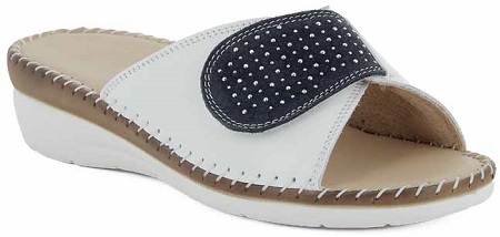 NOVARA PANTOFOLA BIANCO/BLU 41 NOVARA PANTOFOLA BIANCO/BLU 41