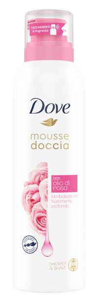 DOVE MOUSSE DOCCIA OLIO ROSA