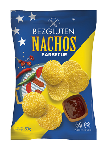 BEZGLUTEN NACHOS BARBECUE 80G