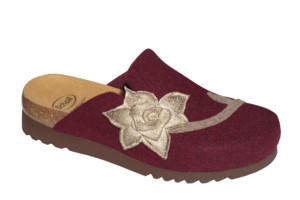 LAILA FELT+FLORAL BURGUNDY 35 LAILA FELT+FLORAL BURGUNDY 35