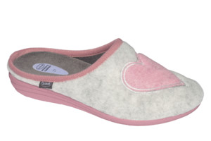 CREAMY HEART FELT L GREY/PIN35 CREAMY HEART FELT L GREY/PIN35