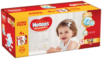 HUGGIES ULTRACOMF JUMBOPACK 4