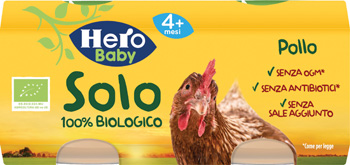 HERO SOLO OMOG POLLO BIO 2X80G