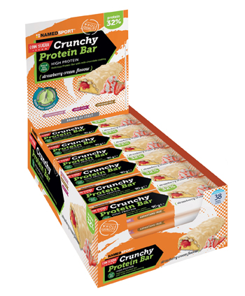 CRUNCHY PROTEINBAR STRAWB BOX