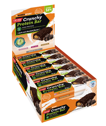 CRUNCHY PROTEINBAR DARK CH BOX