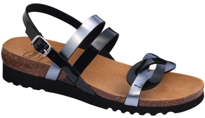 SOFIA SAND SYNL W BLK/PEWT 36